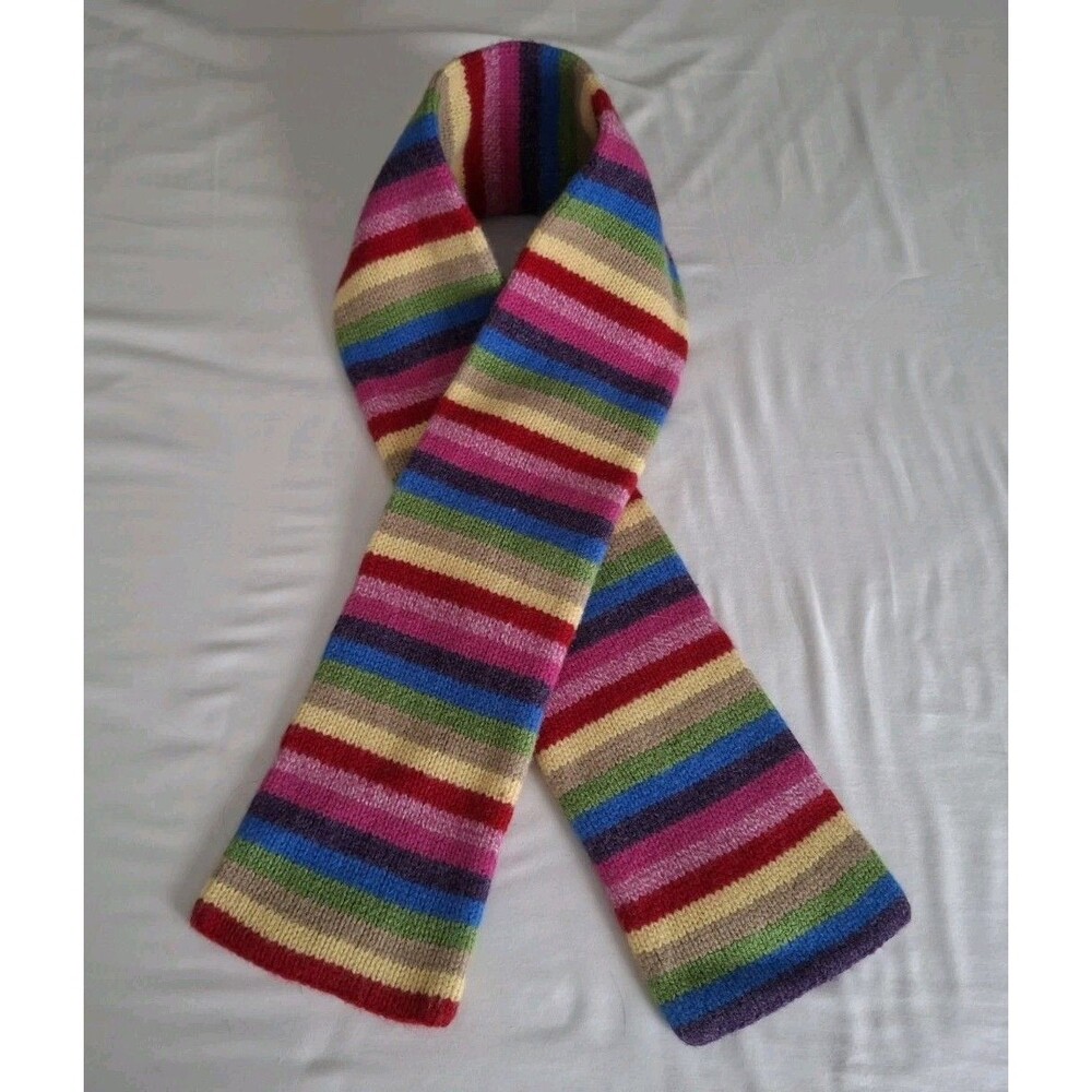 Vintage Y2K Gap Kids Scarf 55x6 Wool Dopamine Dressing Maximalist Artsy Kidcore
